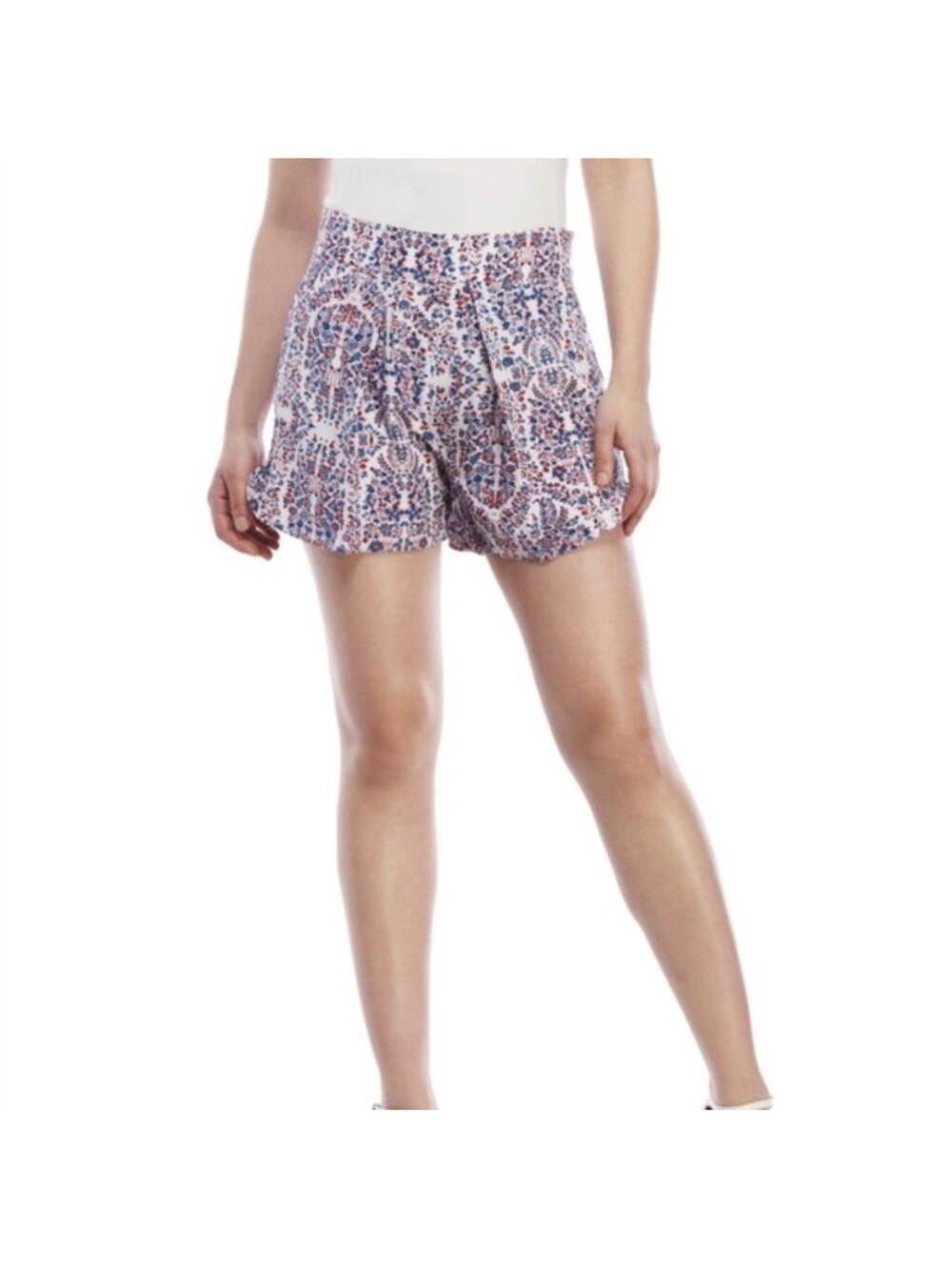 Rebecca Taylor Printed 100% Silk Shorts 10